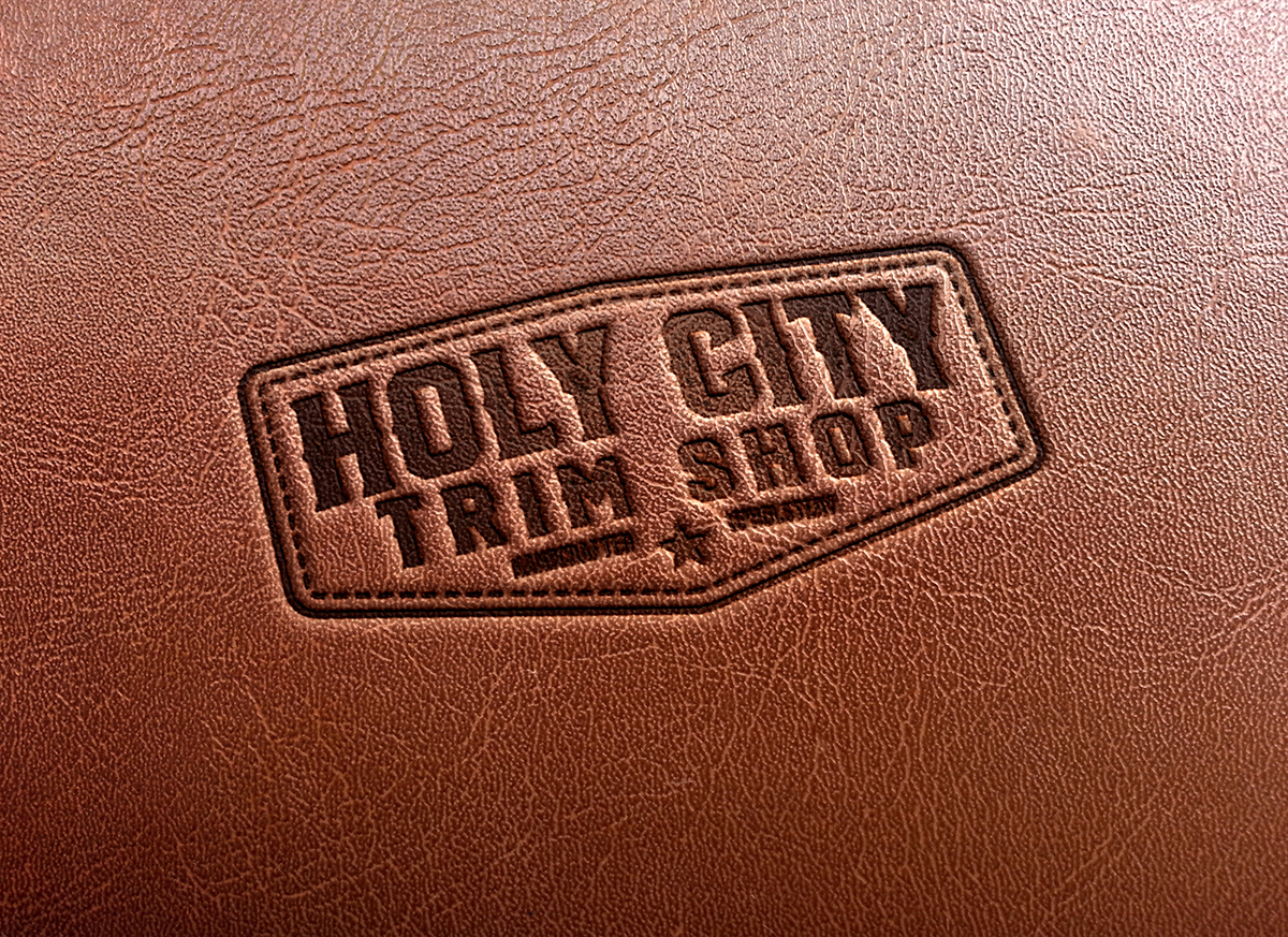 Holy City Trim Shop leather stamp logo